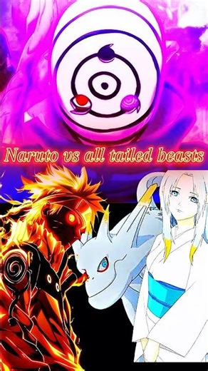 Naruto and Bee vs all tailed beasts ☠️#obito #naruto #bee #tobi