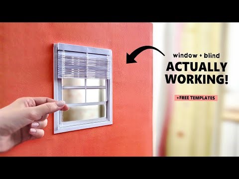 DIY Mini Working WINDOW BLINDS! Let's make a Dollhouse Hung Window and Venetian Blind for Barbie
