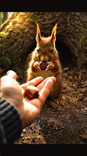 the greedy squirrel #cute #trending #shorts #funny #squirrel