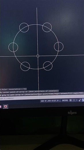 AutoCAD Circular Array Trick You Must Know! ⚡#shorts #viral
