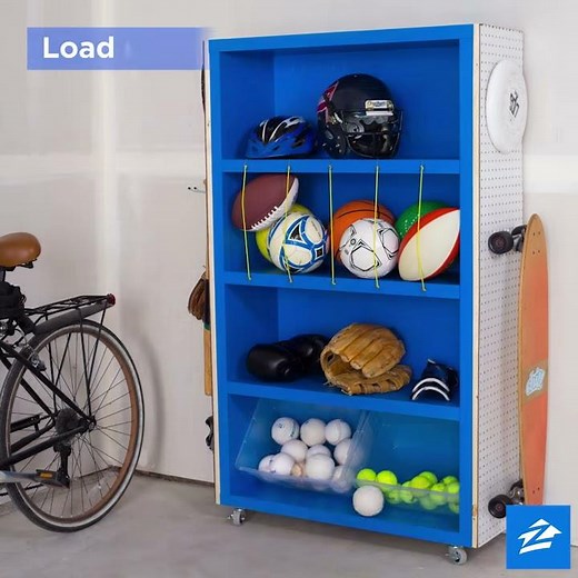 DIY Garage Storage: Sporting Goods Catch-All | Zillow