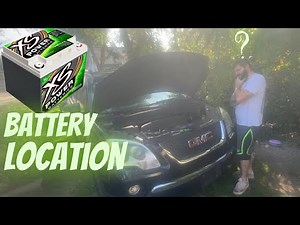 2012 GMC Acadia battery location ￼