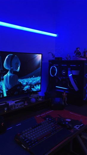 This setup is my safe place 💙 Here I take my time to create, disconnect from the noise and get lost between gaming and ideas 🎮✨ Every light turned on tells a story of passion, trial and error, and the drive to keep improving. If you live gaming the same way, you already know: you’re in the right place 🔥👊 ~ ~ Drop ❤️ if you like it! ~ ~ #pcgamingsetup #battlestation #rgbsetup #gamingreels #pcgaming | RavenPc