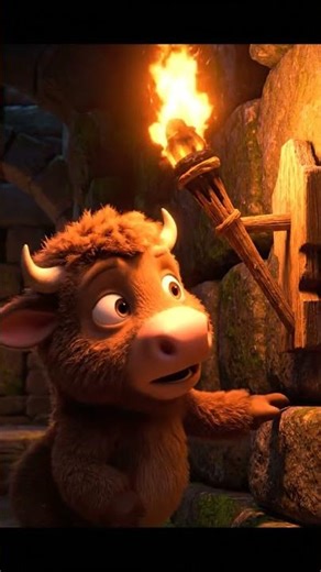 Baby Minotaur Follows Mysterious Light Finds It’s Just a Torch! Funny Fantasy Fail | Nebula Shots