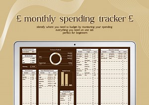 Suivi des dépenses mensuelles minimaliste - Identifiez où vous devriez établir un budget avec cette feuille de calcul conviviale pour les débutants