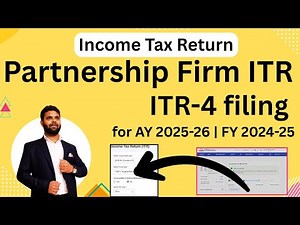 How To File Partnership Firm Income Tax Return | Partnership firm ITR-4 filing for AY 2025-26