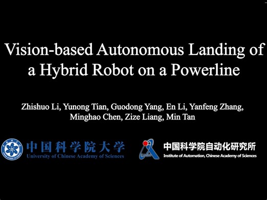 Vision-Based Autonomous Landing of a Hybrid Robot on a Powerline