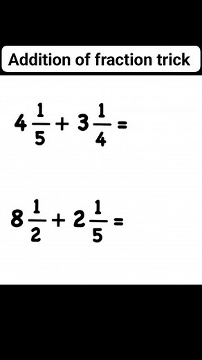 Fraction tricks #fractions #addition #maths #mathstricks #mathsclass #tricks #mathsreels mathswalaamitsir | mathswalaamitsir