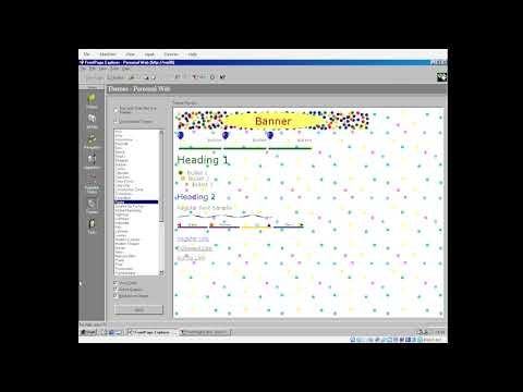 Microsoft FrontPage 98 themes preview