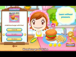 100% Cooking Mama Cookstar Traditional Recipes | Recipe 6 : Hamburger and Fries
