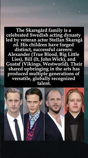 A Dynasty of Talent: The Skarsgård Acting Family