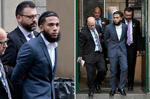 Pedro Hernandez is walked out of Midtown North Precinct