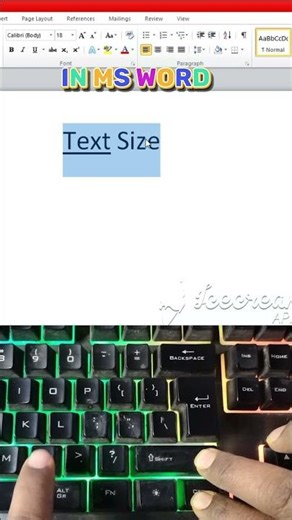 Change Text Size Instantly in ms word #changeTextsize shortcut key