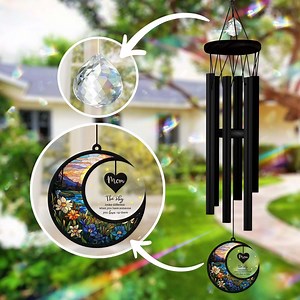 Sympathy Wind Chimes Personalized, Hear the Wind Memorial Chime, Loss of Mom Gift, Sympathy Gift, Memorial Wind Chime, Bereavement Gift - Etsy