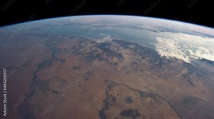 Western Africa to Japan NASA. The International Space Station. Source material was provided by NASA. Color correction was done, noise was removed and slowed down.