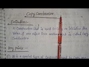 Copy Constructor in C++ for Beginners | OOPs Concept || C++ Programming