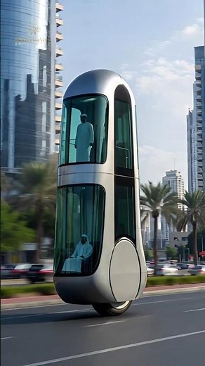 Futuristic Mono-Wheel Pod Car Spotted Cruising Dubai Streets