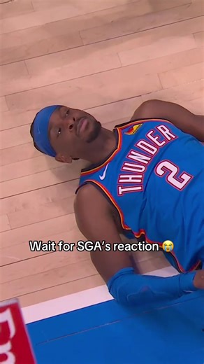 SGA after Wemby landed on him 💀 #nba #basketball #okcthunder #shaigilgeousalexander #wemby