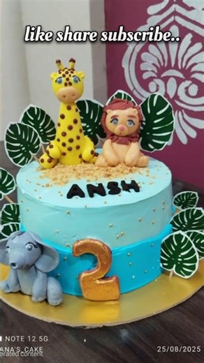 jungle theme cake🦁 #chocalatetrufflecake #cake #yt #thebakefeed #shortsfeed #trending