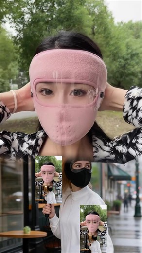Mascarilla facial cálida de invierno, protección facial amplia, careta facial completa, protección contra el viento frío, mascarilla gruesa para hombres y mujeres, ciclismo al aire libre, protección contra el polvo, protección para los oídos y protección facial.#TikTokShopBlackFriday #TikTokShopCyberMonday #fyp #tiktok #foryou
