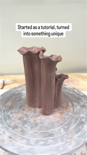 A glaze I don't usually pair with this type of form turned into something special. The little bit of uniqueness even in similar forms is why I love this clay journey. #ceramics #potteryprocess #glaze #ceramicart #pottersoftiktok