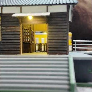 Hoscale 木造駅舎と対向式ホーム キハ47広島色【雪奈會】【定点撮影】【OsmoPokect3】 part 1 018
