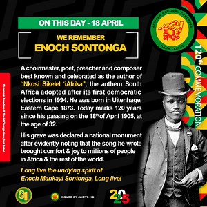 On this day, the ANCYL remembers Enoch Sontonga — the young teacher, poet, and composer whose anthem, Nkosi Sikelel’ iAfrika, became the soulful cry of our liberation. His legacy lives on in every freedom song, in every march, and in our unwavering pursuit of justice and dignity. May we, the youth of the revolution, carry his spirit forward. #ANCYLatWork | Official: African National Congress Youth League