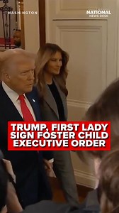 35K views · 1K reactions | President Donald Trump and first lady Melania Trump signed an executive order on Thursday aimed at supporting foster care efforts in the United States. The order focuses on supporting foster youth who are transitioning out of the foster care system and is aimed at expanding opportunities for education, career development, housing and other resources for young people transitioning from foster care to adulthood. | The National Desk - TND | Facebook