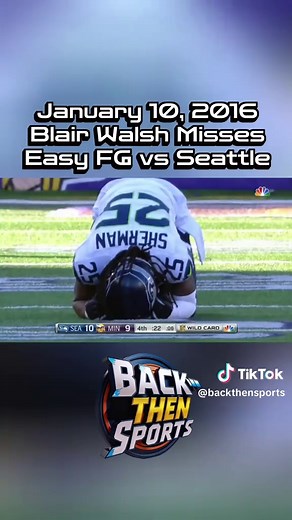 Blair Walsh's Missed Field Goal Playoff Moment