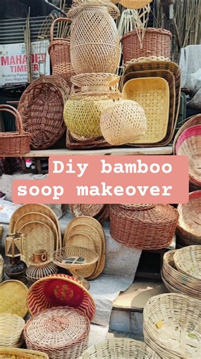 DIY bamboo soop makeover#diy#wallhanging#homedecor#shorts