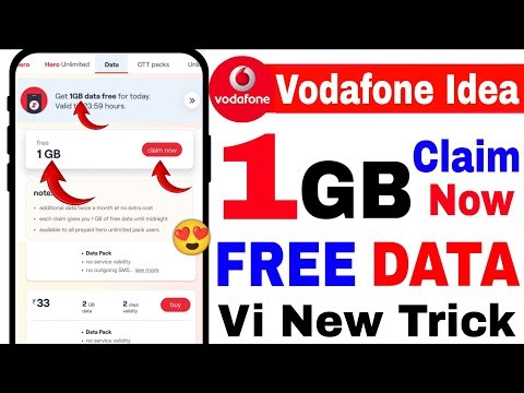 Vi Free 1GB data offer | Vi Sim Me 2GB data kaise paye | Vi unlimited free data trick | Vi free data
