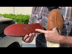 How to Scuff Up Sheepskin Slipper Solid Leather Soles so you don't do the splits