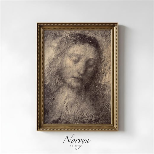 Old Master Portrait Study Printable Wall Art, Antique Drawing Print, Classical Head Study, Vintage Sketch Art, Digital Download - Etsy