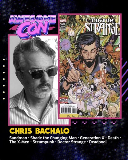 ✏️ GUEST ANNOUNCEMENT ✏️ Comic book illustrator Chris Bachalo—best known for Sandman, Shade the Changing Man, Generation X, The X-Men, Death, Steampunk, Doctor Strange, Deadpool, Spider-Man, and more—is coming to Awesome Con in March! 🎟️ Buy badges >> awesome-con.com/badges ⭐ View Guests >> awesome-con.com/guest | Awesome Con