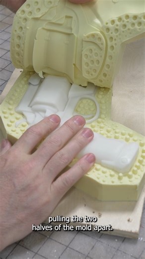 Bill Doran on Instagram: "Here's a quick tutorial on how we make two part molds! For a full molding and casting tutorial series, check out our Punished Props YouTube channel and search for the Molding and Casting 101 Playlist #molding #smoothon"