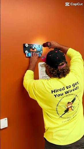 Installation of a 65” picture TV and teams room equipment #audiovisual #lowvoltage