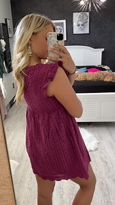 7.5K views · 25 reactions | Scalloped Hem Eyelet Lace Romper/Dress Velvet Rose https://bit.ly/2F0d9aL | Modern Vintage Boutique | Facebook
