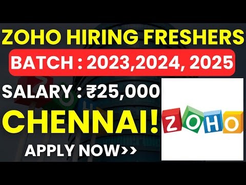 ZOHO Hiring Freshers | Chennai | User Experience Desinger