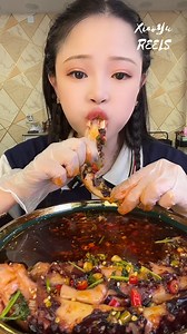 Octopus Leg Eating Delicious #reels #spicyfood #chinesefood #asmr #mukbang #asmr #xiaoyu | Xiao Yu ASMR