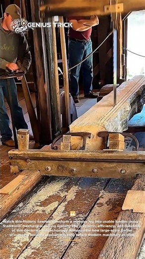 Ancient Sawmill Still Wins #Woodworking #Sawmill #Satisfying