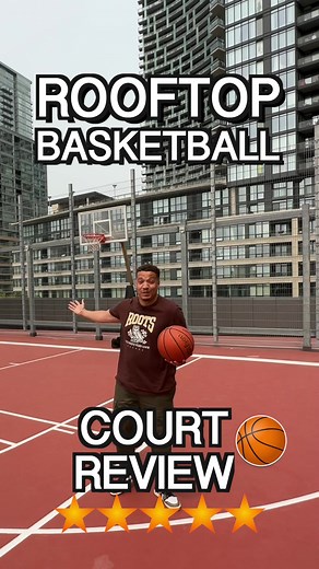 Rate this Hidden Rooftop Basketball Court! 🏀