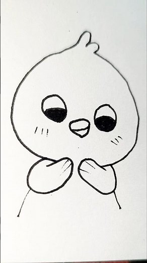 How to draw a cartoon duck drawing easy and simple l #duck #art