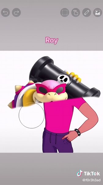 Koopalings Roy and Bowser Jr. Human Version Digital Drawings