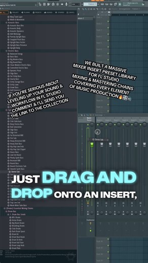 1,000+ Custom Mixing Presets for your Mixer Insert Library 🔥 Who needs this? #flstudio