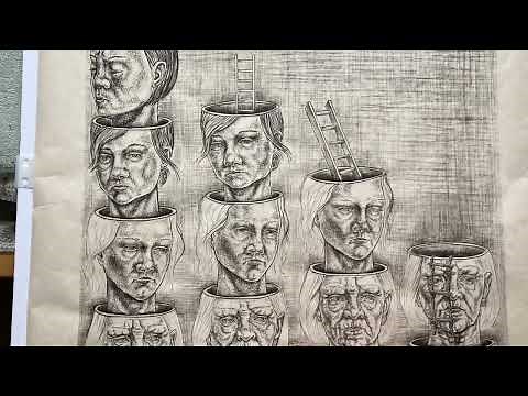 Home lithography printing process by Valerie Syposz