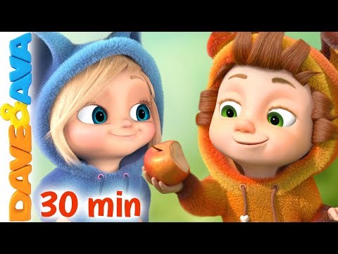 😂Apples and Bananas Part 2 & More Nursery Rhymes | Baby Songs | Dave and Ava Kids Songs 😂