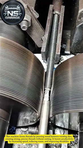 Amazing Thread Rolling Machine Process | Fast Metal Forming Technology#mechanic #shorts