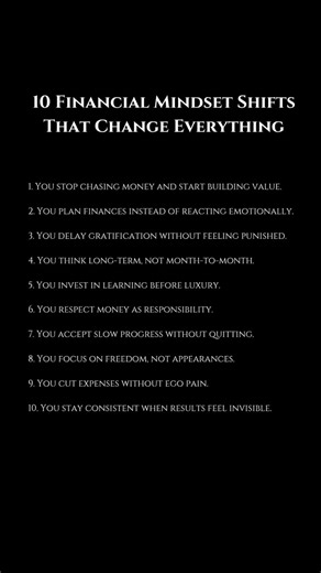 10 Financial Mindset Shifts That Change Everything