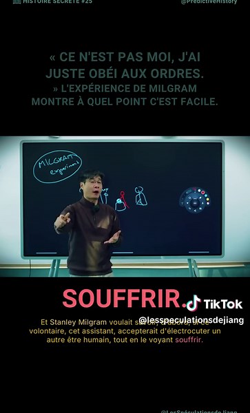 « Ce n'est pas moi, j'ai juste obéi aux ordres. » L'expérience de Milgram montre à quel point c'est facile ⚡ Analyses et spéculations du Pr. Jiang — traduction éducative indépendante. On traduit, on ne cautionne pas. À vous de juger. #milgram #obéissance #autorité #psychologie #géopolitique #histoire #culturegénérale #éducation #doublage #expérience #ordres #responsabilité