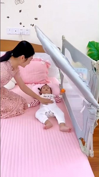 Baby Comfy Safety Lightweight Bed Side Crib ( # 2346 ) Product Link in Bio